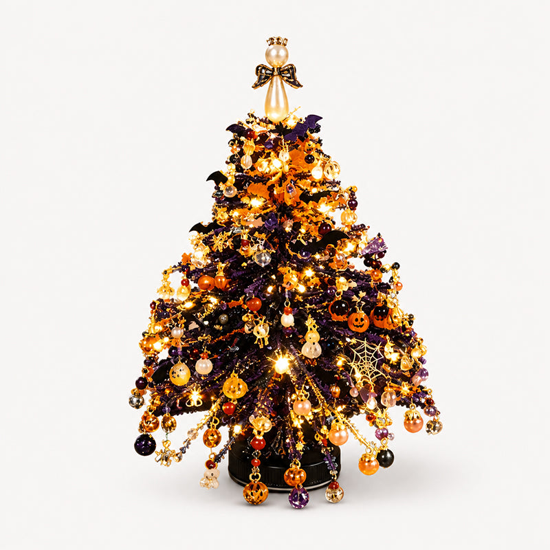 🎄DIY Beaded Tabletop Christmas Tree Craft Kit with LED Lights