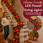 Christmas Poinsettia LED Flower String Lights