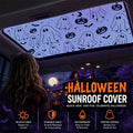 Spooky Fun: Ghost & Pumpkin Sunroof Car Decal