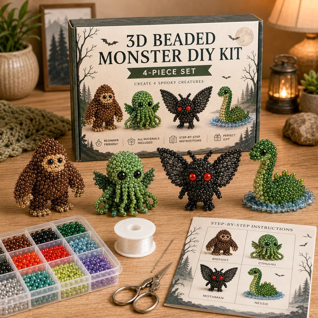 🧵✨ Bastelset für kleine 3D-Perlentiere