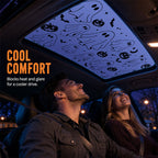 Spooky Fun: Ghost & Pumpkin Sunroof Car Decal