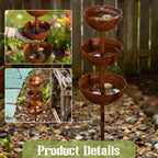 🌧️ Regensammler – Pflanzenstütze🐦 Gartenornament aus Metall