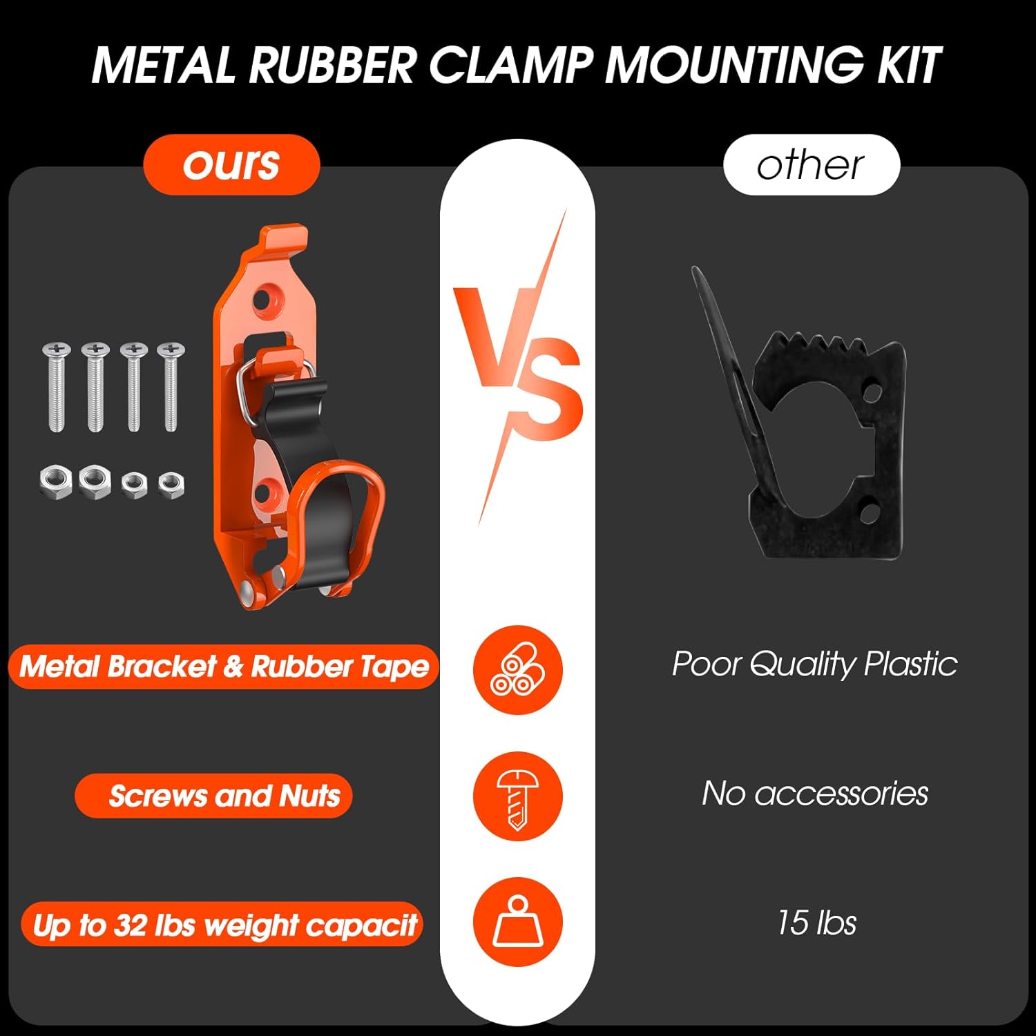 🛠️ Robustes Metall-Gummischaufel-Montageset