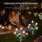 Solar Gardenia Flower Lights 🌸 LED Simulation Flower Lamps for Courtyard & Garden Decoration, Outdoor Waterproof Ambient Lighting