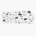 Spooky Fun: Ghost & Pumpkin Sunroof Car Decal