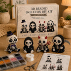 🔥Letzter Tag – 50 % Rabatt 💀 3D-Skelett-Bastelset mit Perlen