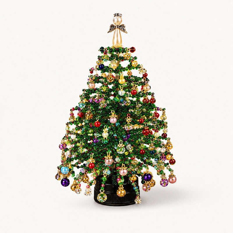 🎄DIY Beaded Tabletop Christmas Tree Craft Kit with LED Lights