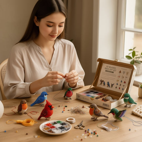 🧵✨ Bastelset für kleine 3D-Perlentiere
